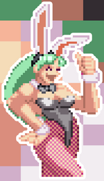 Load image into Gallery viewer, Morrigan Bunny Pixel Vixen Sticker #29