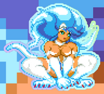 Load image into Gallery viewer, Felicia Holographic Pixel Vixen Sticker #7 - Pixel X