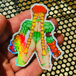 Load image into Gallery viewer, Cammy Holographic Pixel Vixen Sticker #13 - Pixel X