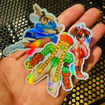 Load image into Gallery viewer, Chun Li Pixel Holographic Vixen Sticker #4 - Pixel X