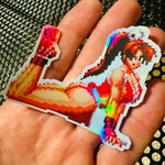 Load image into Gallery viewer, Mai Holographic Pixel Vixen Sticker #2 - Pixel X