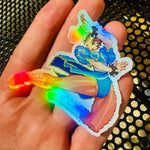 Load image into Gallery viewer, Chun Li Pixel Holographic Vixen Sticker #4 - Pixel X