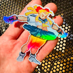 Load image into Gallery viewer, Karin Street Fighter Alpha Holographic Pixel Vixen Sticker #28 - Pixel X