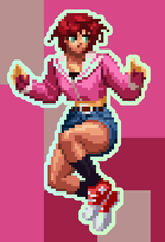 Load image into Gallery viewer, Kazumi Holographic Pixel Vixen Sticker #61