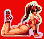Load image into Gallery viewer, Mai Holographic Pixel Vixen Sticker #2 - Pixel X