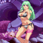 Load image into Gallery viewer, Morrigan Bathing Suit - Pixel Vixen #5 - Pixel X