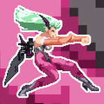Load image into Gallery viewer, Morrigan Pixel Vixen Sticker #34 - Pixel X