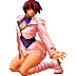 Load image into Gallery viewer, Shermie Holographic Pixel Vixen Sticker #1