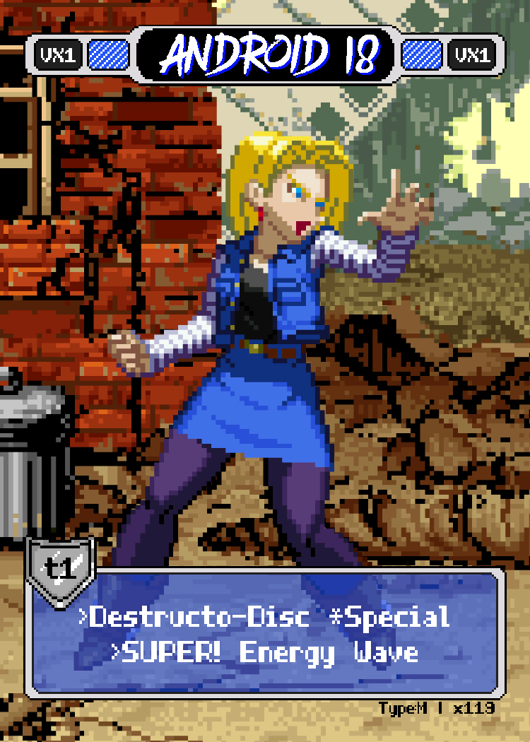 Android18 One Inch Punch - Pixel Vixen #119