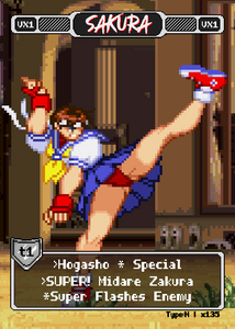 Sakura Kick Combo - Pixel Vixen Trading Card #135