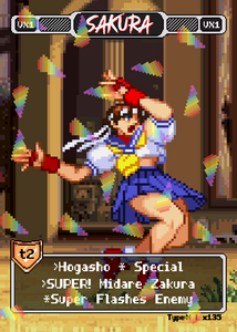 Sakura Kick Combo - Pixel Vixen Trading Card #135