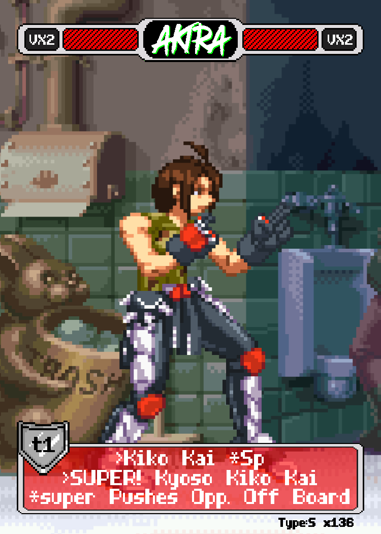 Akira Kazama Punch Combo - Pixel Vixen Trading Card #136