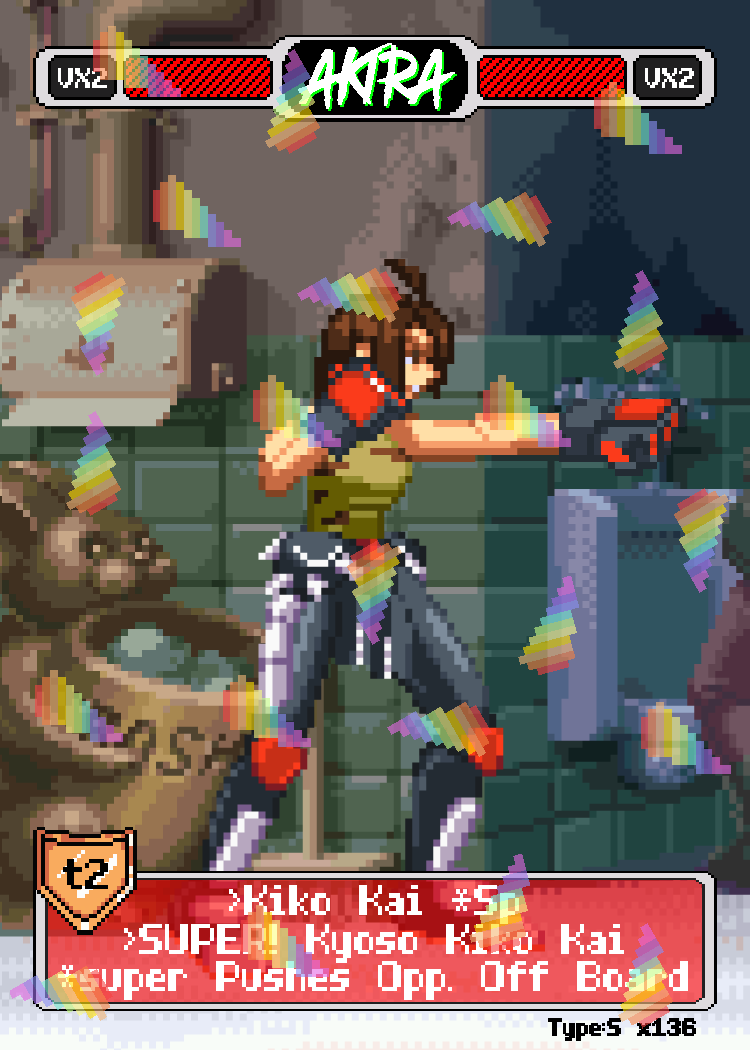 Akira Kazama Punch Combo - Pixel Vixen Trading Card #136