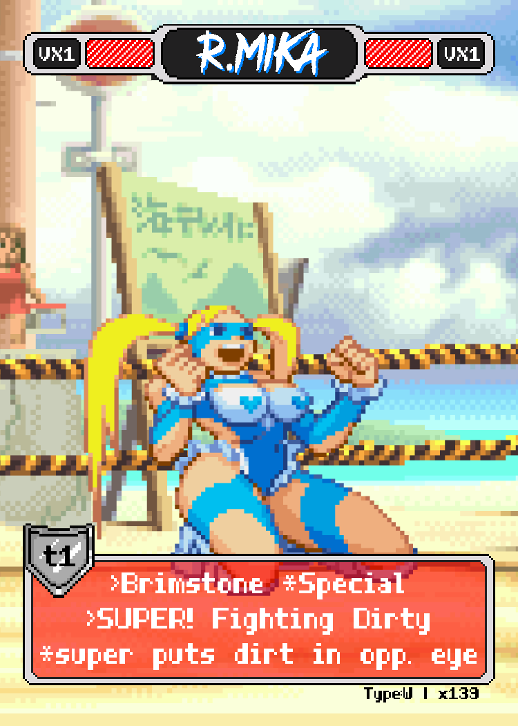 R.Mika Dirty - Pixel Vixen Trading Card #139