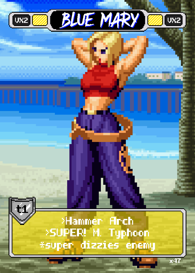 Blue Mary Hula Hoop - Pixel Vixen #47