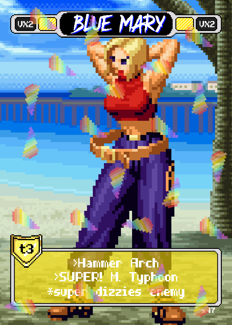 Blue Mary Hula Hoop - Pixel Vixen #47