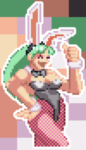 Morrigan Bunny Pixel Vixen Sticker #15