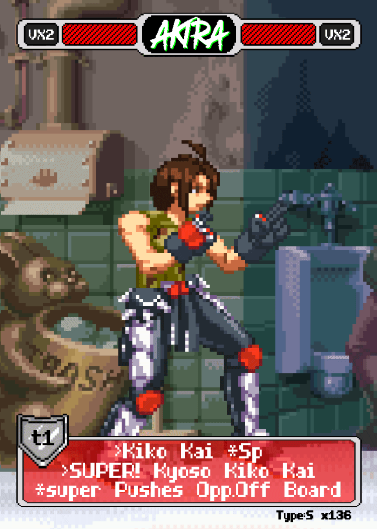 Akira Kazama Punch Combo - Pixel Vixen Trading Card #136
