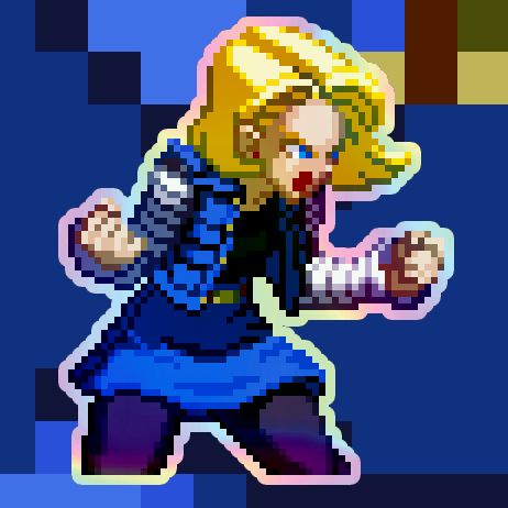Android18 Pixel Vixen Sticker #22