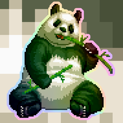 Baitang Panda King of the Fighters Holographic Pixel Vixen Sticker #51 - Pixel X