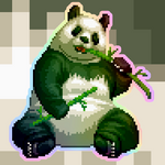 Load image into Gallery viewer, Baitang Panda King of the Fighters Holographic Pixel Vixen Sticker #51 - Pixel X

