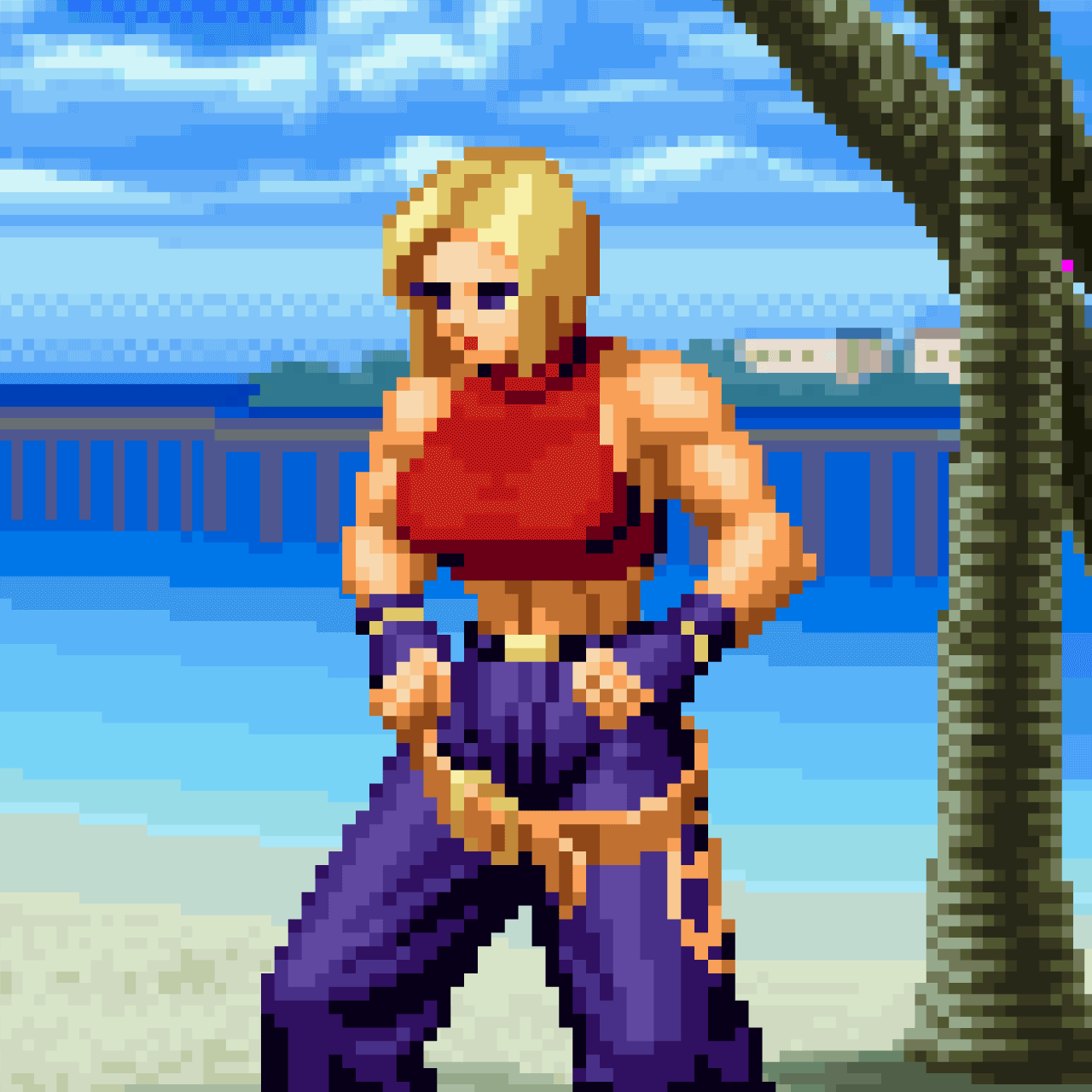 Blue Mary Hula Hoop - Pixel Vixen #47