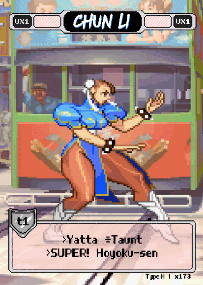 Chun Li Pixel Vixen Action Card #37