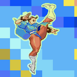 Load image into Gallery viewer, Chun Li Holographic Pixel Vixen Sticker #65
