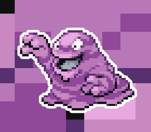 Grimer Pokemon Holographic Pixel Art Sticker #15