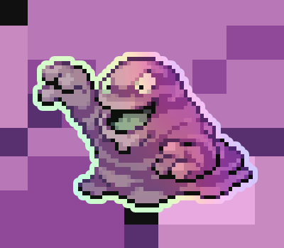 Grimer Pixelated Holographic Pokemon Sticker #15