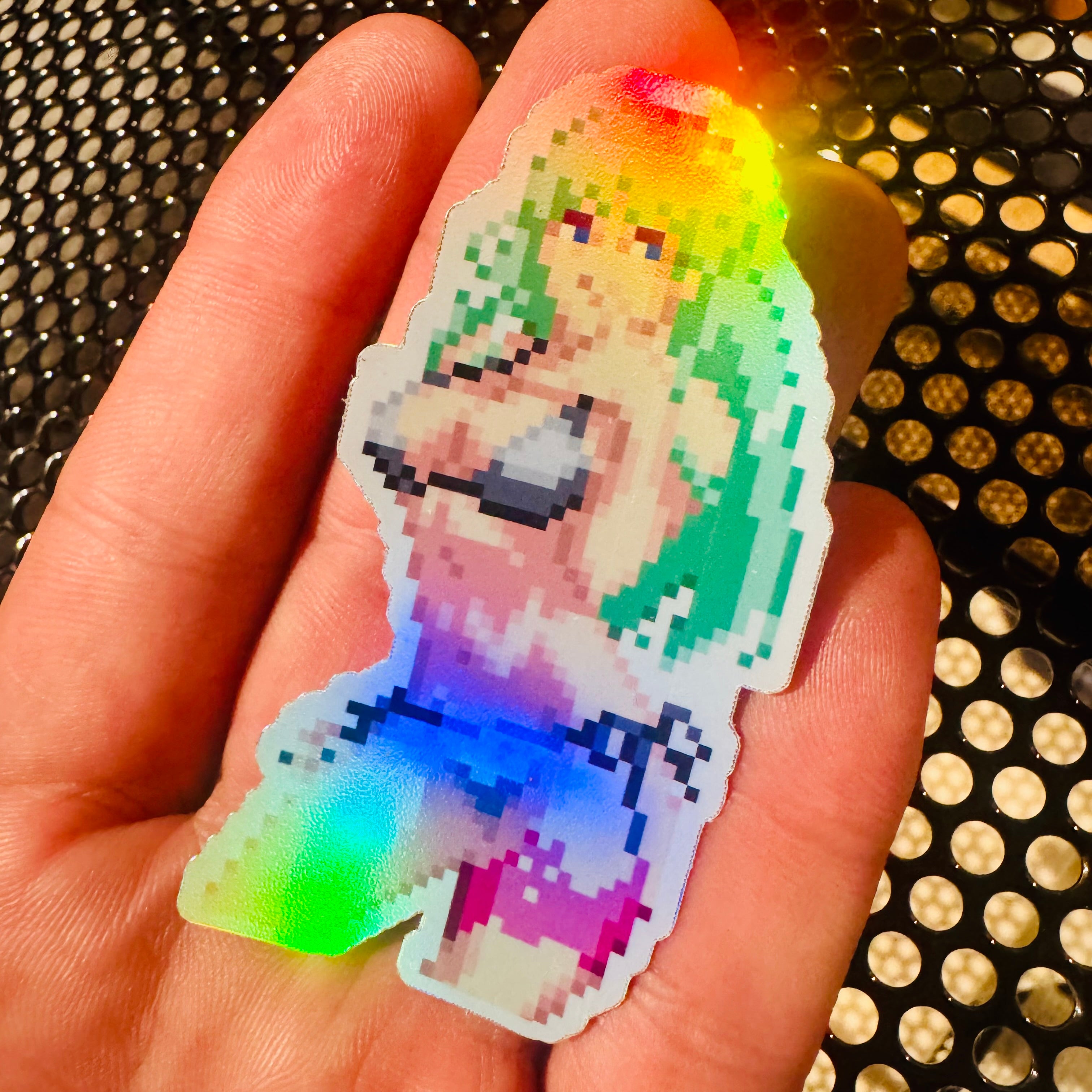 Morrigan Aensland Bikini Holographic Pixel Vixen Sticker #3