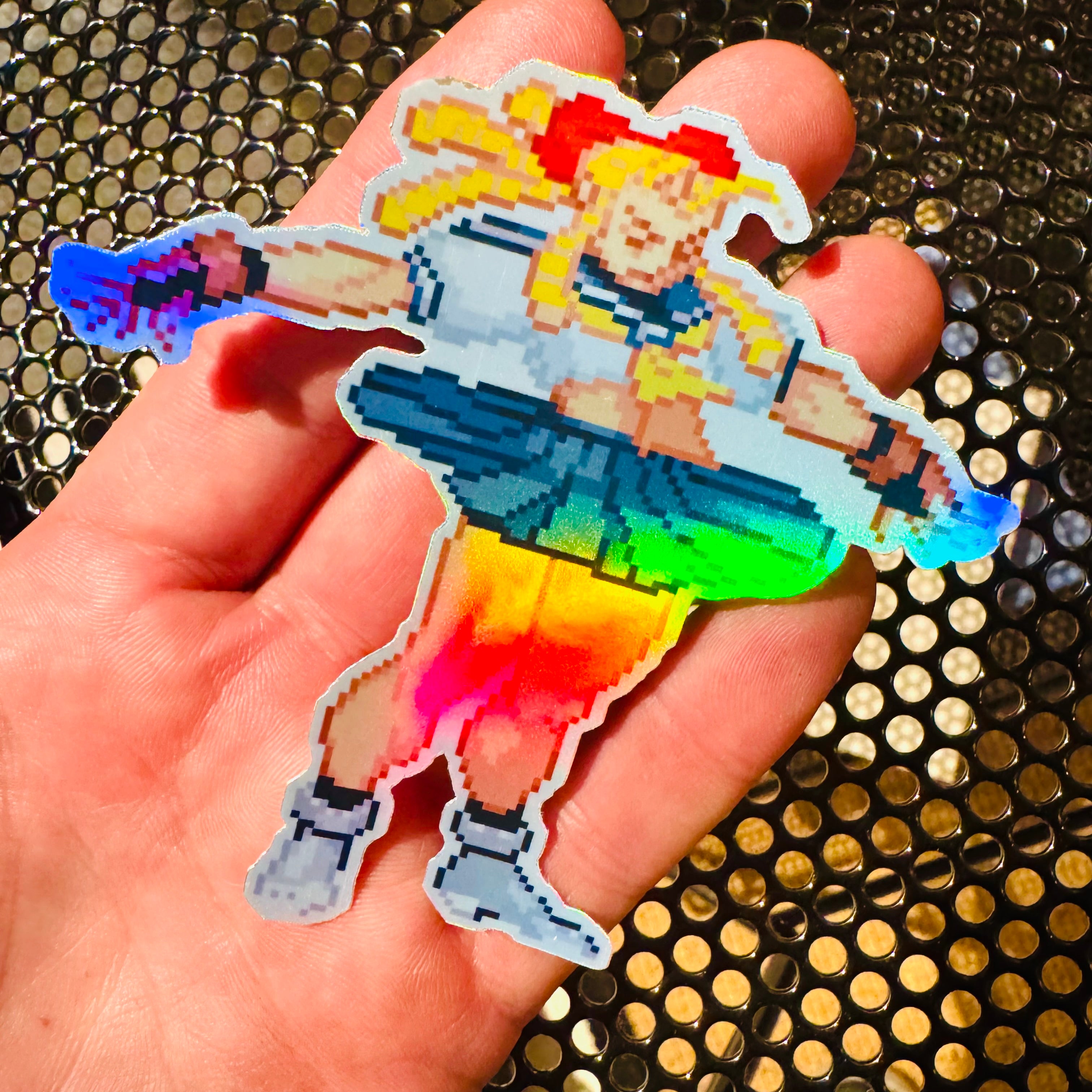Karin Street Fighter Alpha Holographic Pixel Vixen Sticker #28 - Pixel X