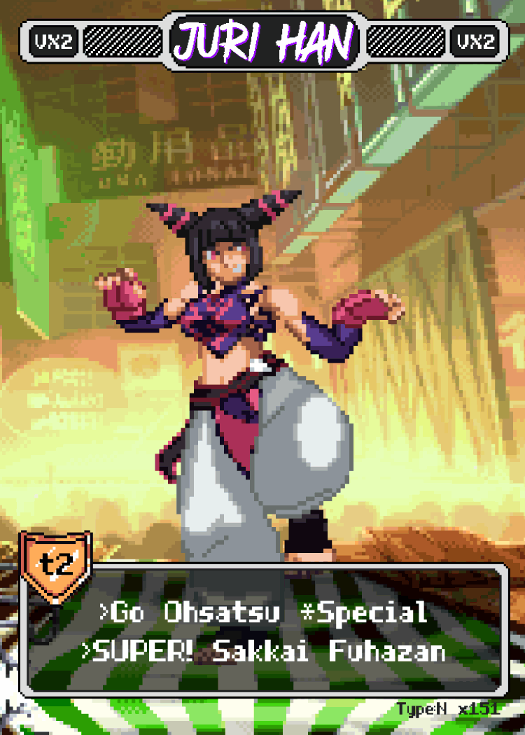Juri Han Pixel Vixen Action Card #16