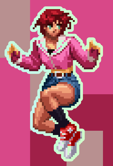 Kazumi Holographic Pixel Vixen Sticker #61 - Pixel X