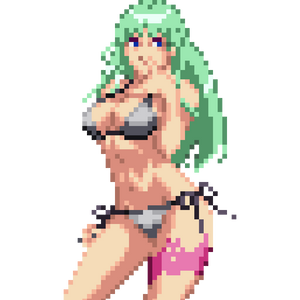 Morrigan Bathing Suit Pixel Vixen Sticker #4