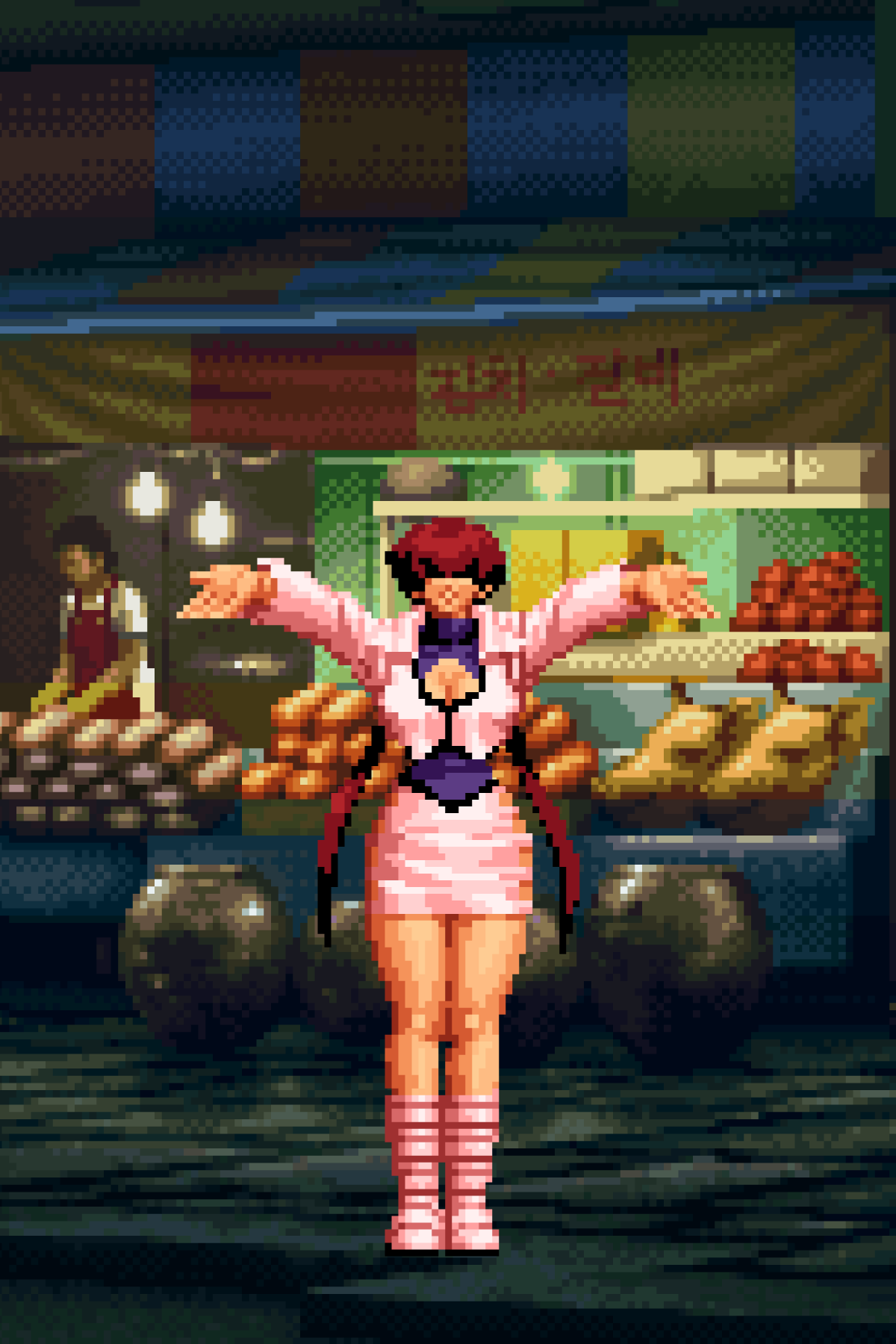 Shermie Blowing Kisses- Pixel Vixen Trading Card #51