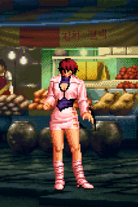 Shermie Blowing Kisses- Pixel Vixen Trading Card #51