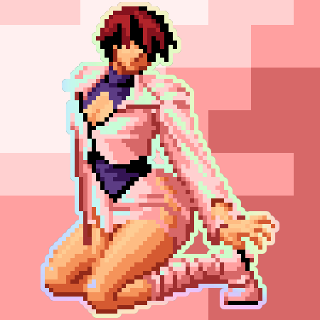 Shermie Holographic Pixel Vixen Sticker  #1