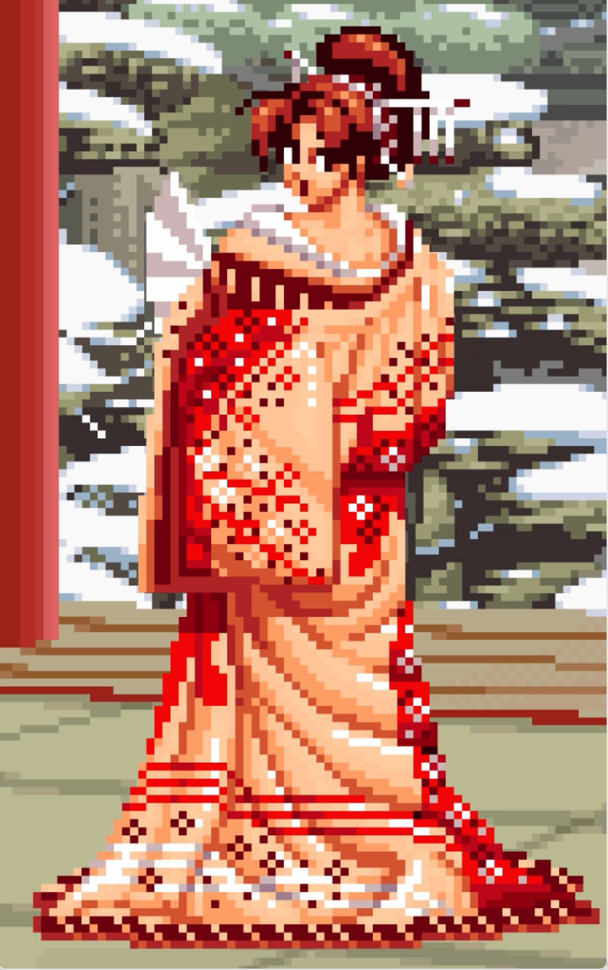 Mai Undressing - PIxel Vixen #1