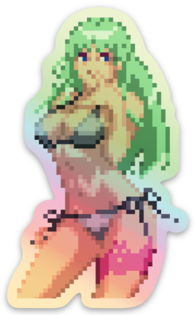 Morrigan Bathing Suit Pixel Vixen Sticker #4