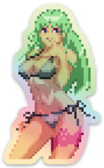 Load image into Gallery viewer, Morrigan Bathing Suit Pixel Vixen Sticker #4
