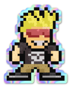 Load image into Gallery viewer, Glitch Boy Holograph Sticker #1
