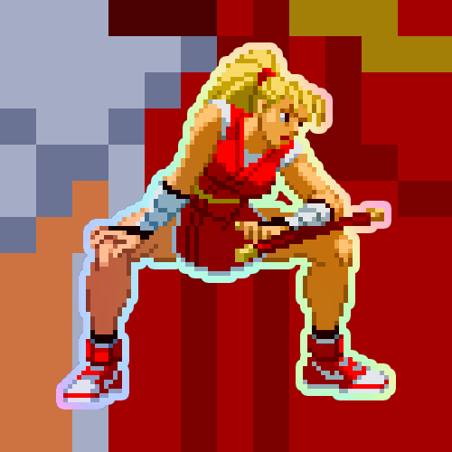 Maki Holographic Pixel Vixen Sticker #49