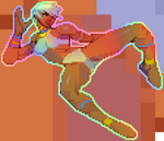 Load image into Gallery viewer, Elena Pixel Vixen Holographic Sticker #43
