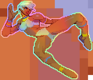 Elena Pixel Vixen Holographic Sticker #43