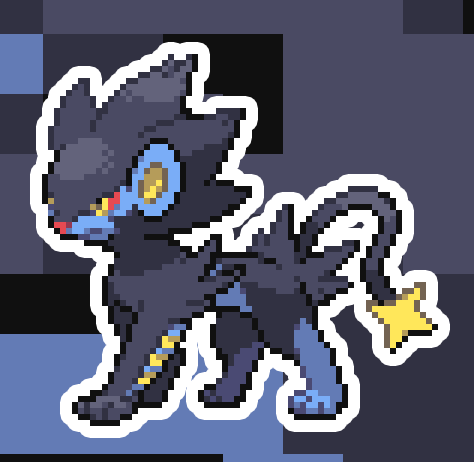 Luxray Pixelated Holographic Pokemon Sticker #23
