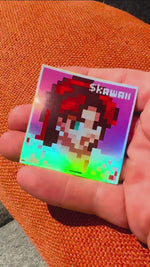 Load and play video in Gallery viewer, Kazumi Holographic $KAWAII Sticker
