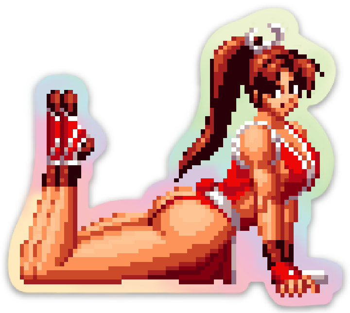 Ma Holographic Pixel Vixen Sticker