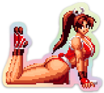 Load image into Gallery viewer, Ma Holographic Pixel Vixen Sticker
