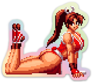 Ma Holographic Pixel Vixen Sticker